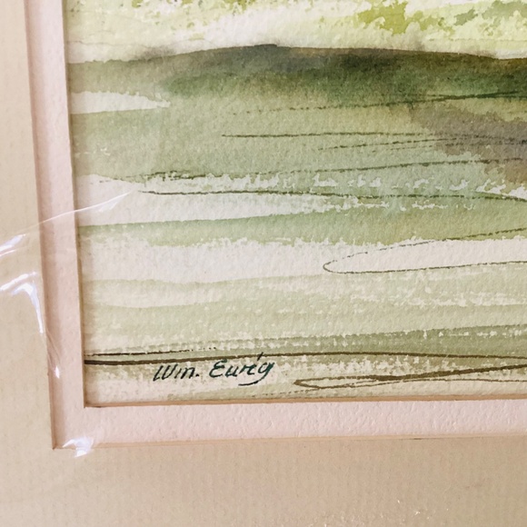 Original Watercolor Painting Little Girl W/Flowers Artist Signed Matted Sealed - Picture 4 of 10